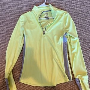 Yellow 1/4 zip pullover